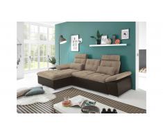 JUSTyou Minnesota Canapé d'angle Marron