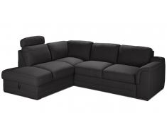 JUSTyou Alix Canapé d'angle Anthracite sans