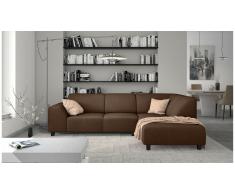 JUSTyou Einar Canapé d'angle Marron Velours