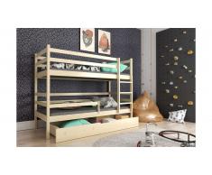 JUSTyou Nodi Lit superposé Pin 80x185 cm