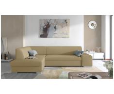JUSTyou Piave Canapé d'angle Latte Tissu structure