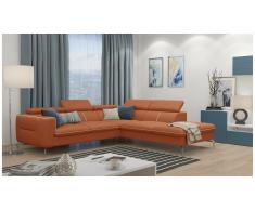 JUSTyou Diogo Canapé d'angle Orange Velours
