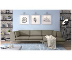 JUSTyou Remi Canapé d'angle Marron Droite