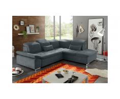 JUSTyou Carson City Canapé d'angle Anthracite