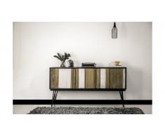 JUSTyou Adesso Meuble TV Acacia Gris Noir