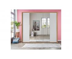 JUSTyou Valbom Armoire a portes battantes Blanc Chene