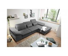 JUSTyou Maryland Canapé d'angle Gris Anthracite