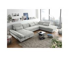 JUSTyou Philadelphia Canapé panoramique Argent