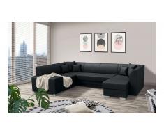 JUSTyou Alorie Canapé Velours Noir I