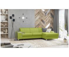 JUSTyou Lino Canapé d'angle Vert Cuir synthétique