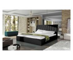 JUSTyou TERASSO Lit rembourré 155x227x102 Noir
