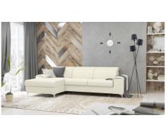 JUSTyou Lino Canapé d'angle Beige Cuir synthétique