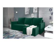 JUSTyou Tanita Canape d'angle Vert Velours