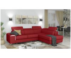 JUSTyou Caio Canapé d'angle Rouge Cuir synthétique