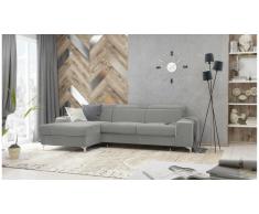 JUSTyou Lino Canapé d'angle Gris Velours