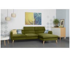JUSTyou Nuno Canapé d'angle Vert Velours