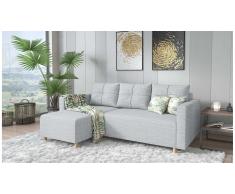 JUSTyou Livenza Canapé d'angle Gris Tissu structure