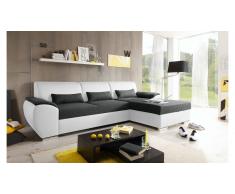 JUSTyou Alaska Canapé d'angle Blanc Anthracite