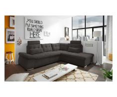 JUSTyou Arkansas Canapé d'angle Marron