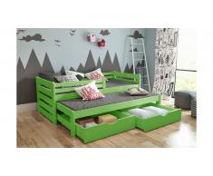 JUSTyou Olaf Lit fonctionnel Vert 90x188 cm