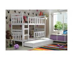 JUSTyou Tom Lit superposé Blanc 80x185 cm