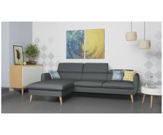 JUSTyou Nuno Canapé d'angle Gris Cuir synthétique