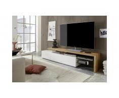 JUSTyou Amelia Meuble TV Blanc mat | Chene sauvage