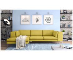 JUSTyou Remi Canapé d'angle Jaune Gauche
