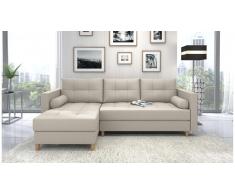 JUSTyou Nana Canape d'angle Beige Tissu structure