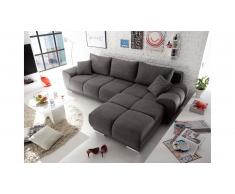 JUSTyou Arizona Canapé d'angle Gris