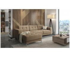 JUSTyou Tiril Canapé d'angle Marron Tissu structuré