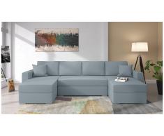 JUSTyou Savio Canape panoramique Bleu Tissu structure