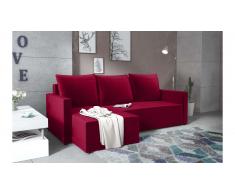 JUSTyou Tanita Canape d'angle Rouge Velours