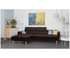JUSTyou Nuno Canapé d'angle Marron Tissu structuré