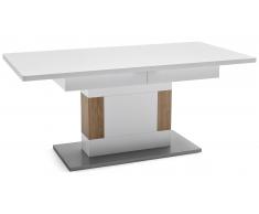 JUSTyou Arles Table de salle a manger Blanc mat