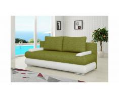 JUSTyou Milo Canapé lit sofa 95x205x90 cm Blanc Vert