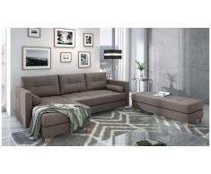 JUSTyou Kaito Canape d'angle Gris Tissu structure