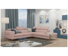 JUSTyou Diogo Canapé d'angle Rose Velours