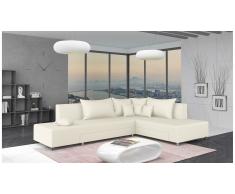 JUSTyou Livia Canapé d'angle Beige Cuir synthétique