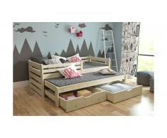 JUSTyou Olaf Lit fonctionnel Pin 90x188 cm