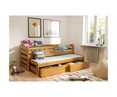 JUSTyou KOBI I Lit gigogne enfant 192x95,5x69 Aulne