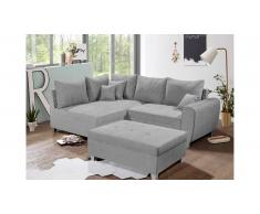JUSTyou Des Moines Canapé d'angle Argent
