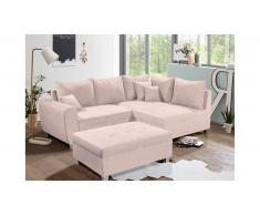 JUSTyou Des Moines Canapé d'angle Rose