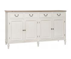 JUSTyou Ravenna Commode Peuplier Blanc Marron