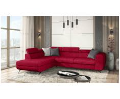 JUSTyou Corina Canapé d'angle Rouge Velours