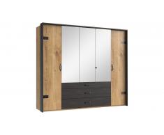 JUSTyou Sydney Armoire a portes battantes Chene
