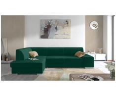 JUSTyou Piave Canapé d'angle Vert Velours