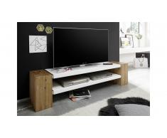 JUSTyou Robyn Meuble TV Blanc mat | Chene sauvage