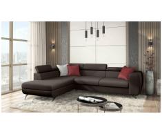 JUSTyou Corina Canapé d'angle Marron Velours