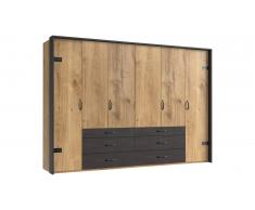 JUSTyou Sydney Armoire a portes battantes Chene